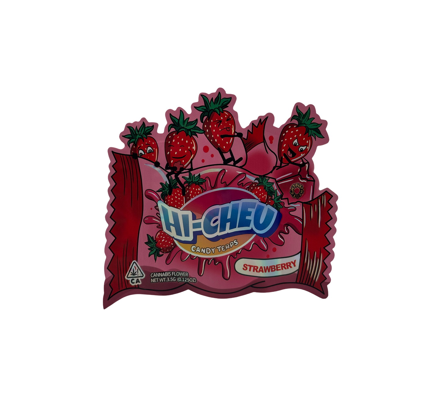 10x Strawberry Hi - leere PE Verpackungen Shape