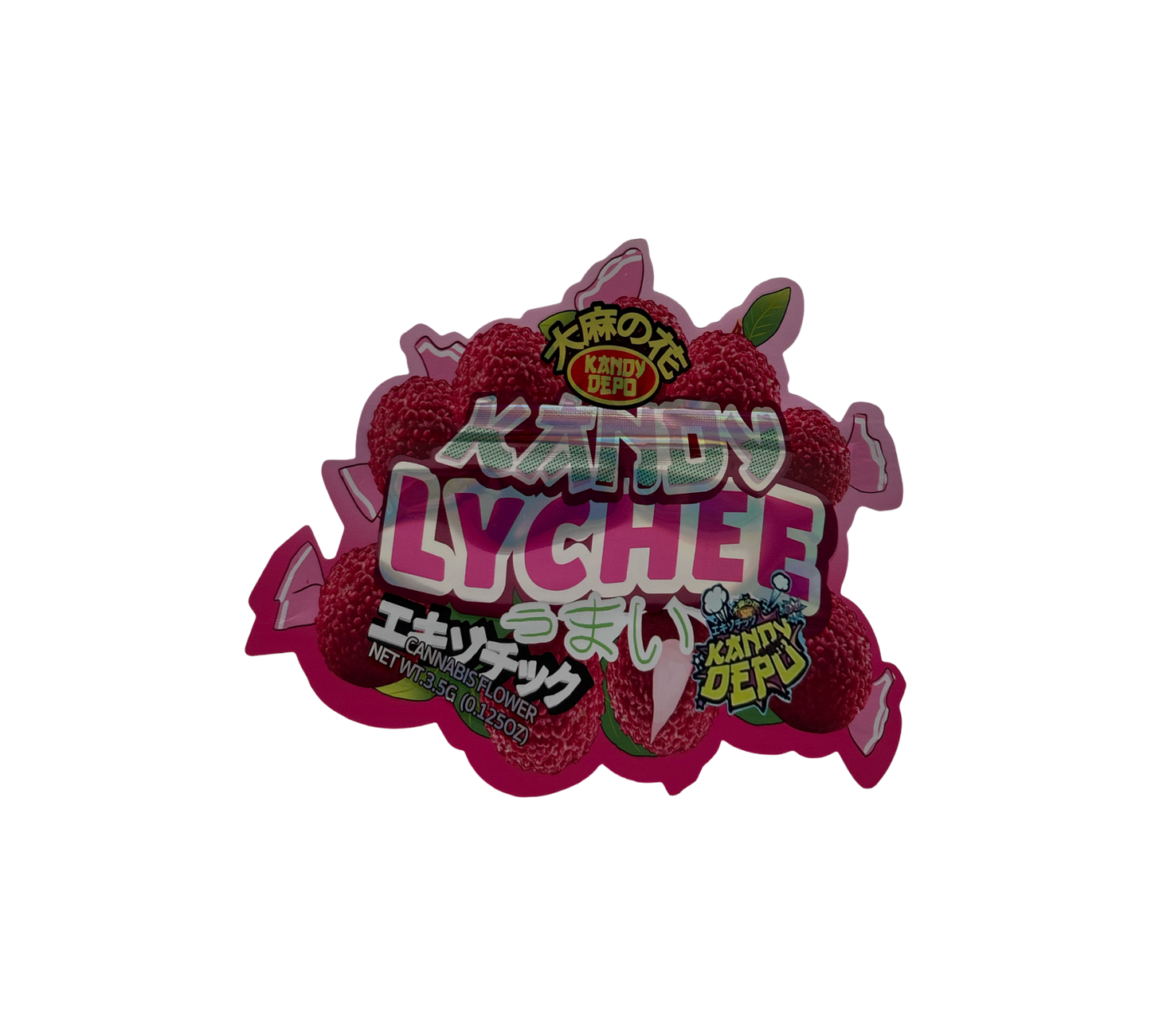 10x Kandy Lychee - leere PE Verpackungen Shape