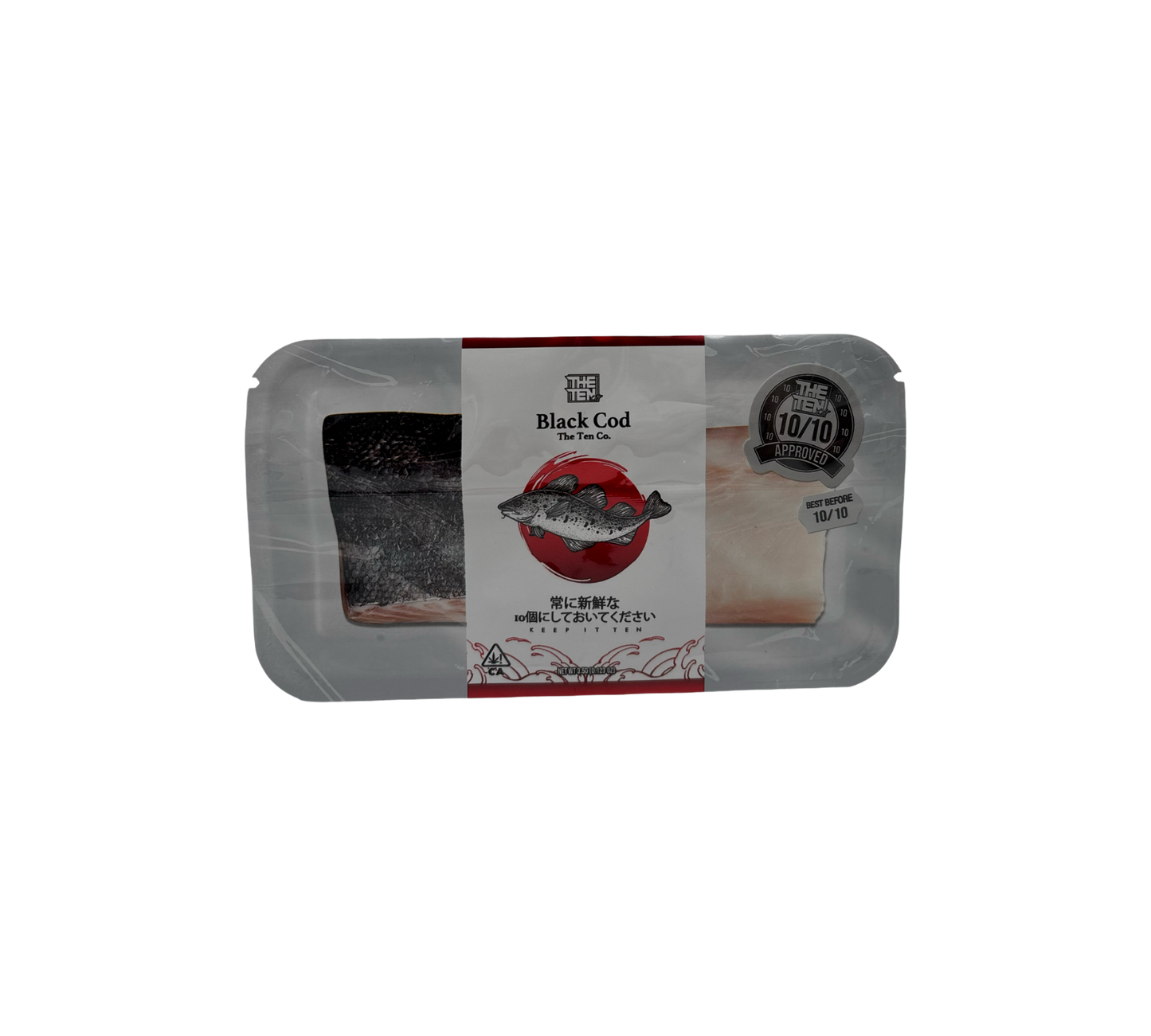 10x Black Cod The Ten  - leere PE Verpackungen Shape
