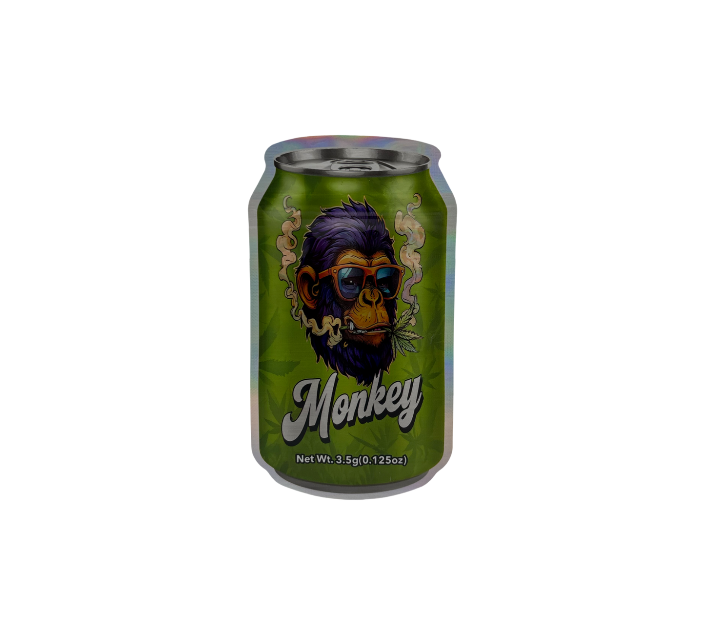 10x Green Monkey - leere PE Verpackungen Shape