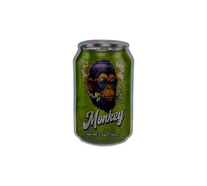 10x Green Monkey - leere PE Verpackungen Shape
