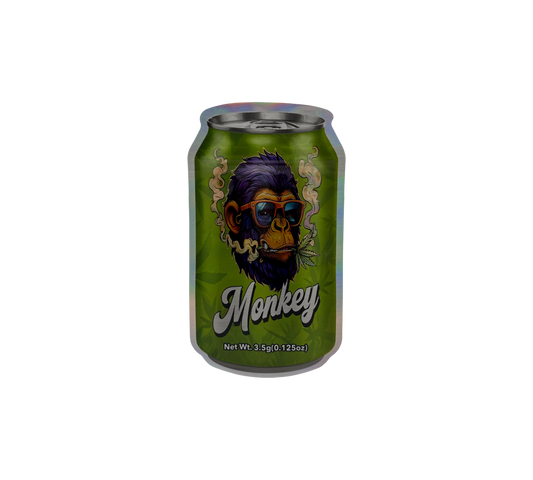 10x Green Monkey - leere PE Verpackungen Shape