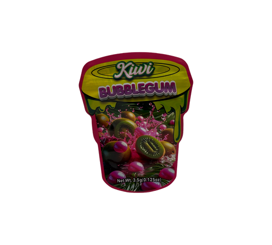 10x Kiwi Bubblegum - leere PE Verpackungen Shape