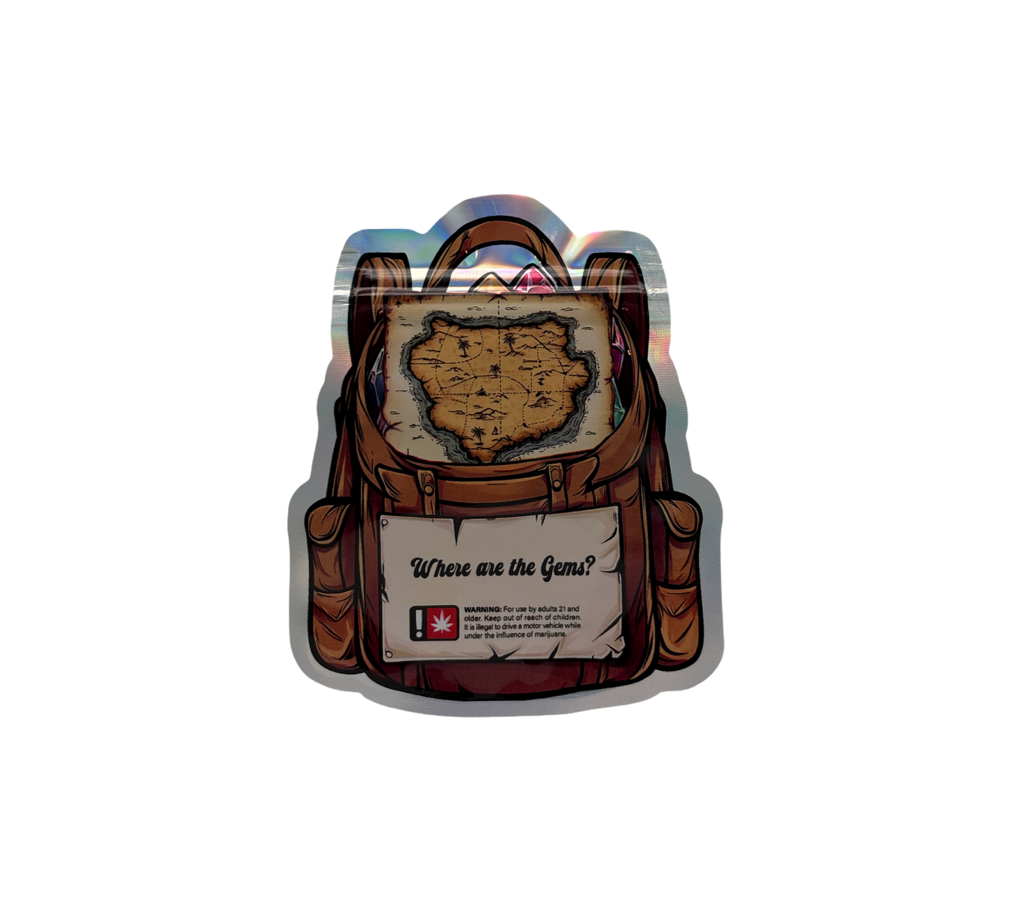 10x Gems Backpack - leere PE Verpackungen Shape