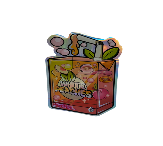 10x White Peaches - leere PE Verpackungen Shape