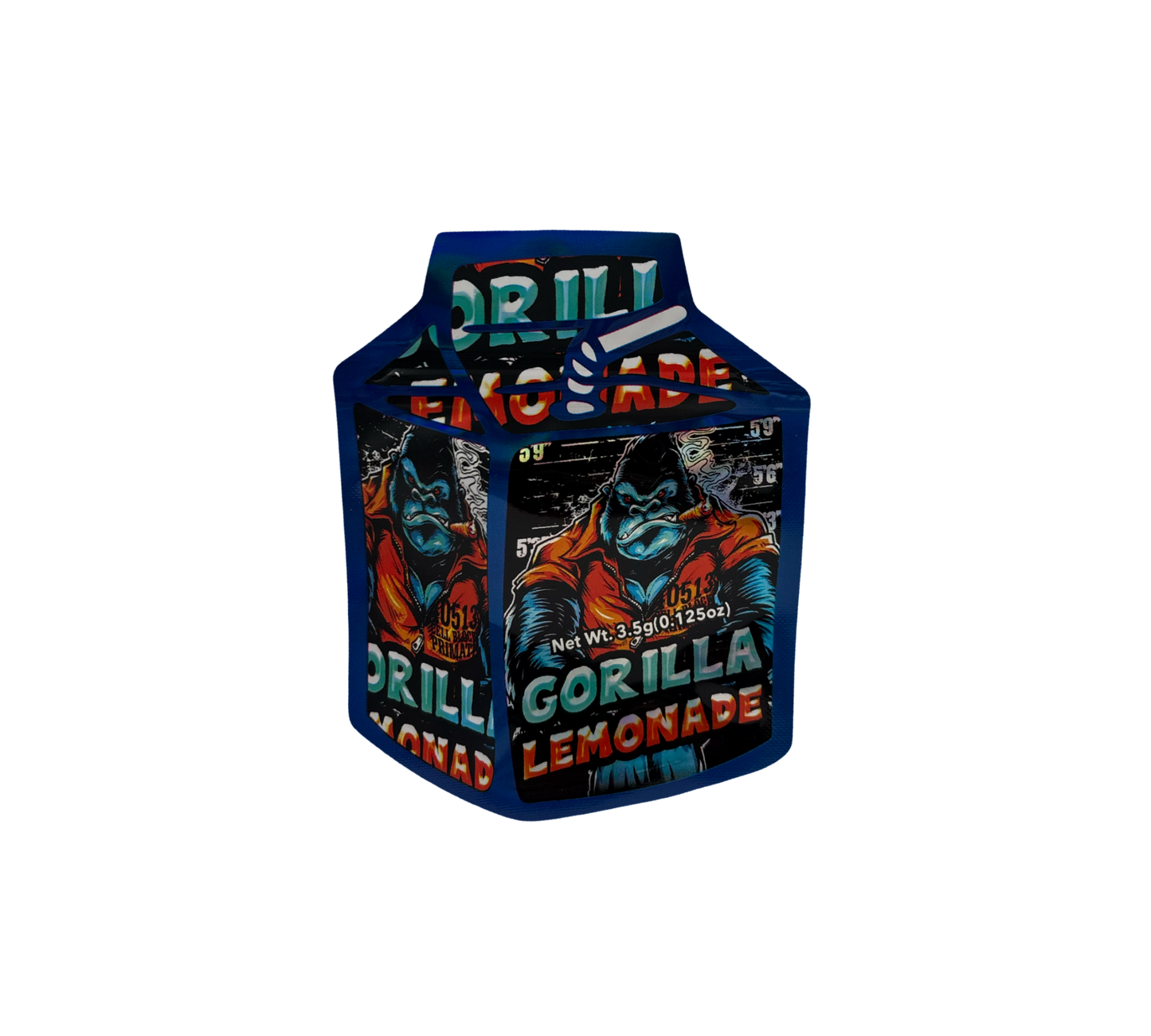 10x Gorilla Lemonade - leere PE Verpackungen Shape