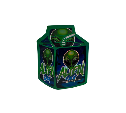 10x Green Alien - leere PE Verpackungen Shape