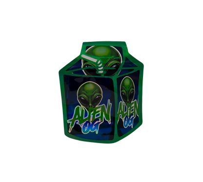 10x Green Alien - leere PE Verpackungen Shape