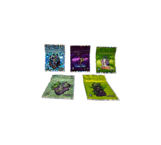 10x Holo Mix – leere PE Verpackungen