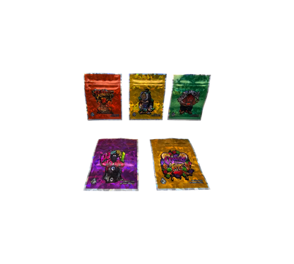10x Holo Mix – leere PE Verpackungen