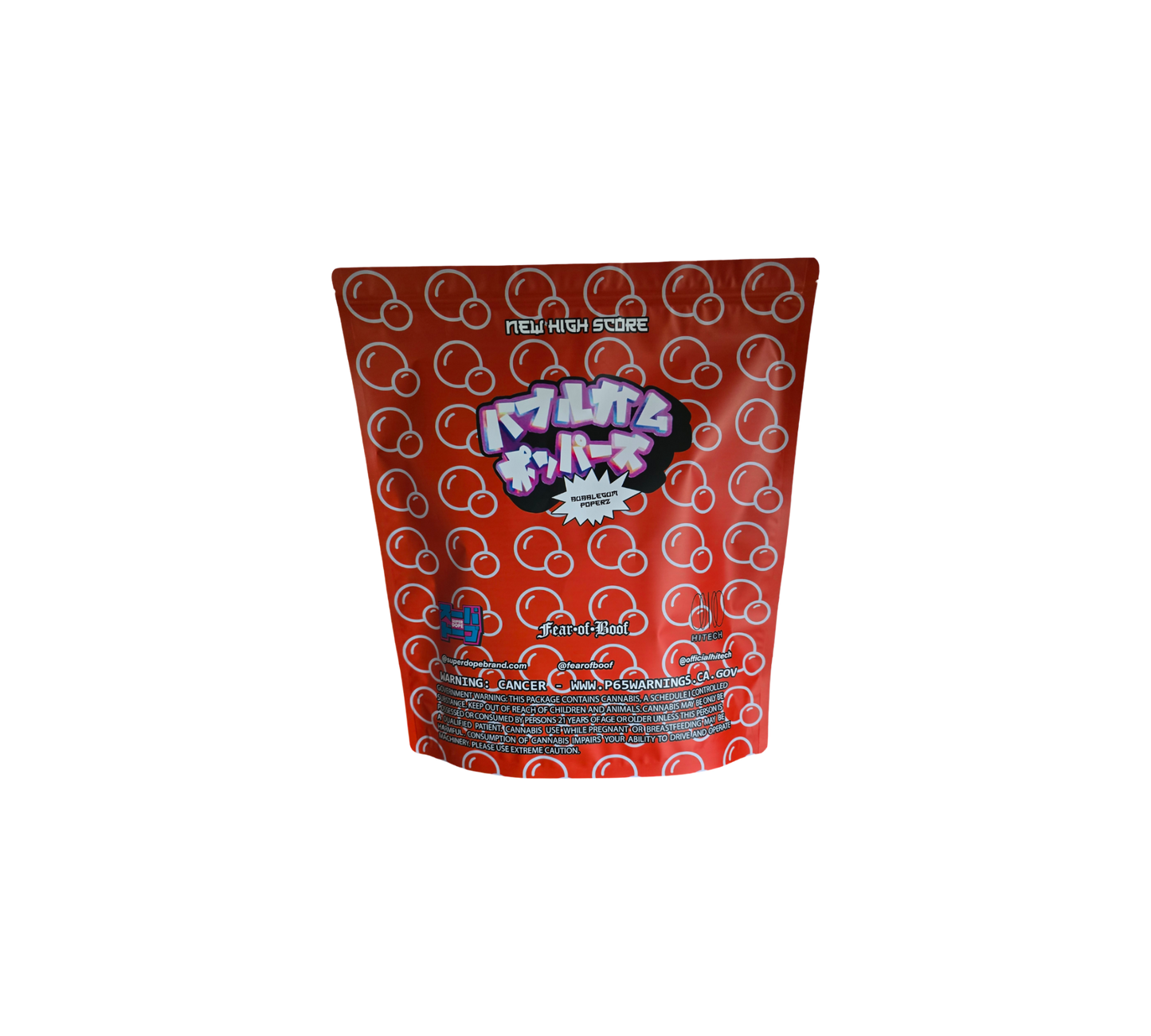 1x Bubblegum Popperz - leere PE Verpackungen