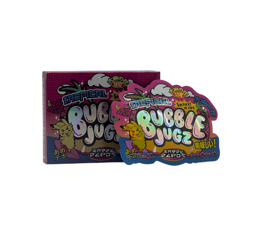 1x Tropical Bubble - Box & Pack im Set - leer
