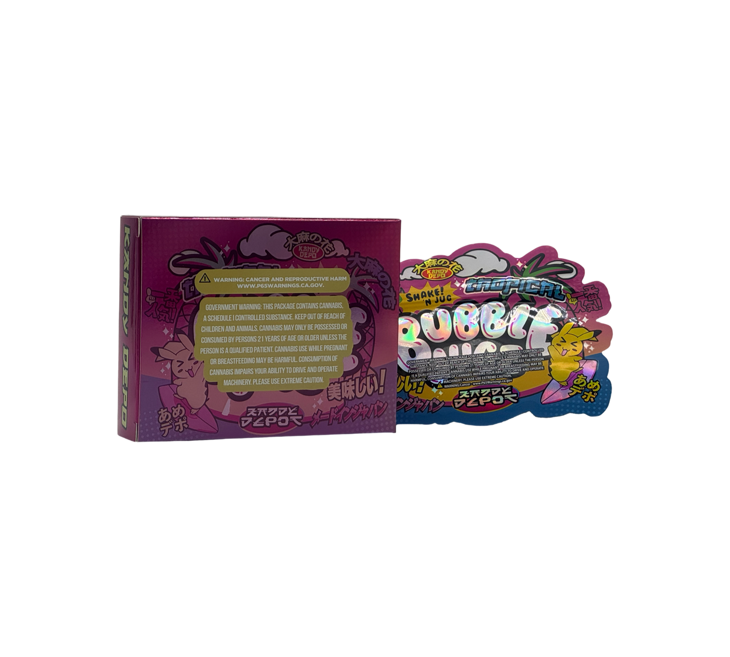 1x Tropical Bubble - Box & Pack im Set - leer