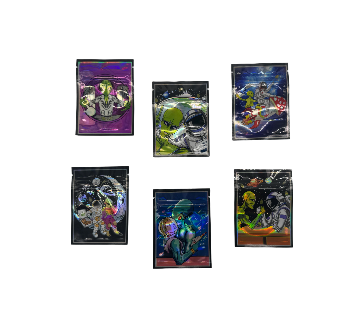 10x Space Mix – leere PE Verpackungen