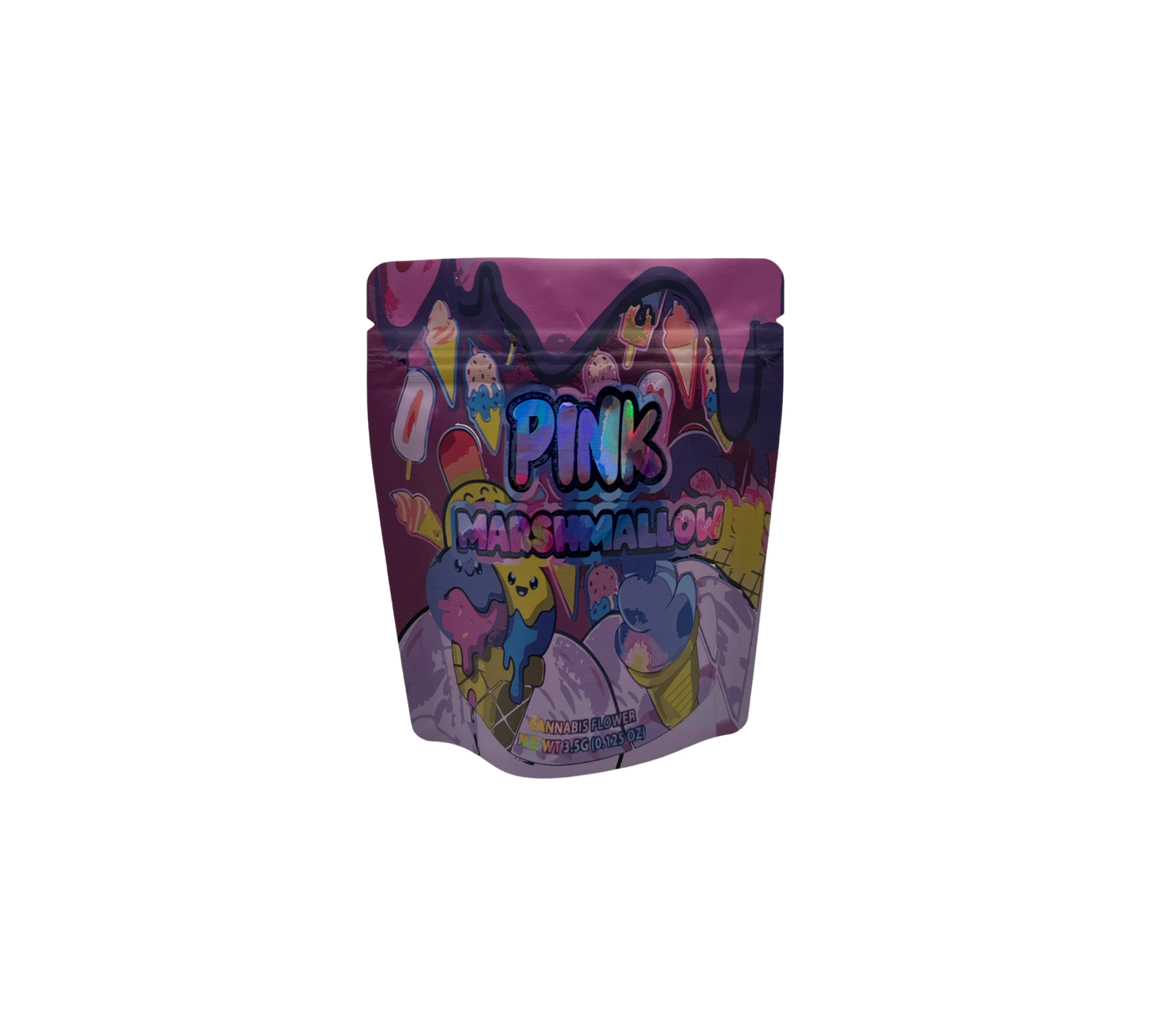 10x Pink Marshmallow - leere PE Verpackungen