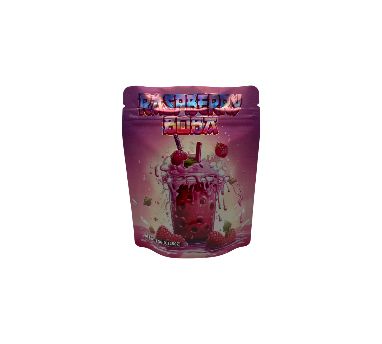 10x Raspberry Boba - leere PE Verpackungen