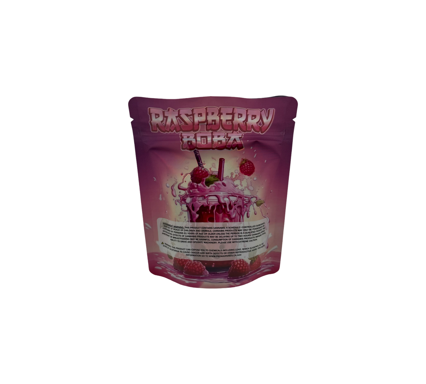 10x Raspberry Boba - leere PE Verpackungen
