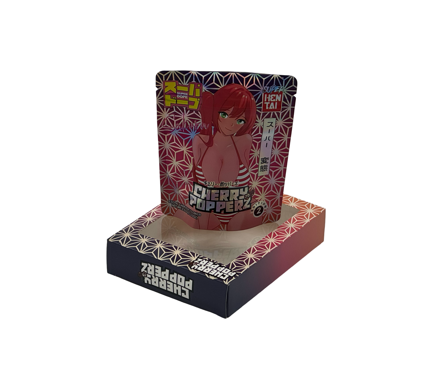 1x Cherry Popperz - Box & Pack im Set - leer