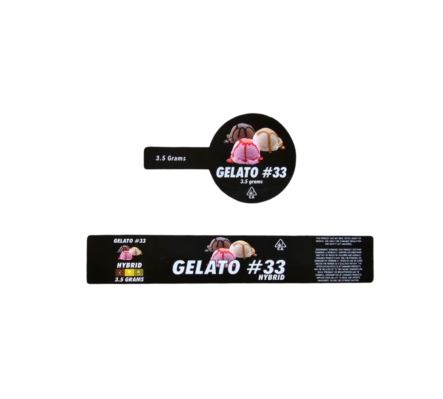 10x Gelato#33 Aufkleber / Sticker für Jar´s