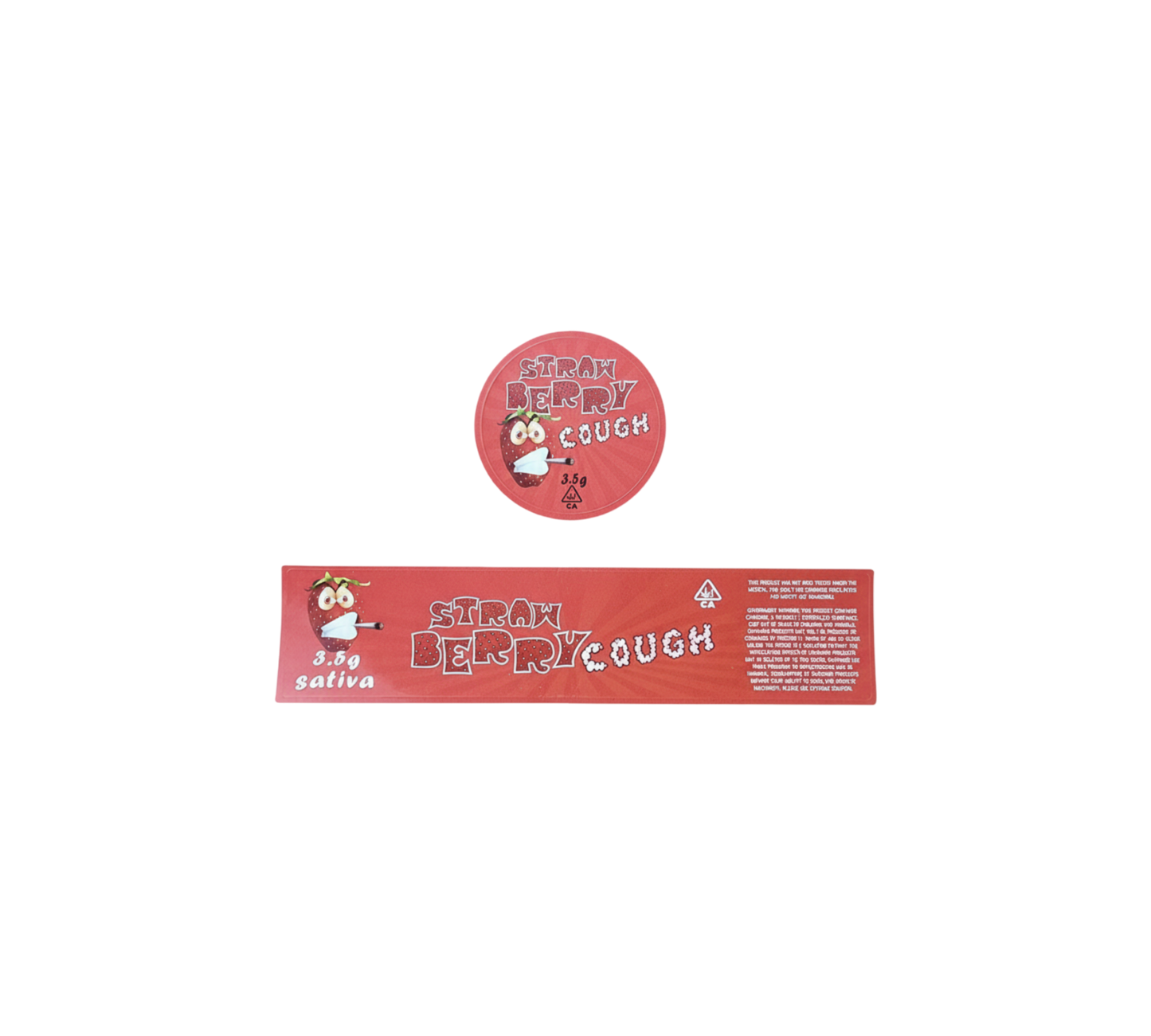 10x Strawberry Co Aufkleber / Sticker für Jar´s