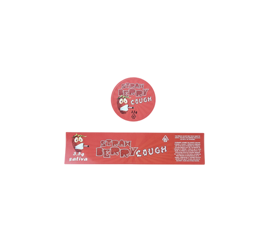 10x Strawberry Co Aufkleber / Sticker für Jar´s